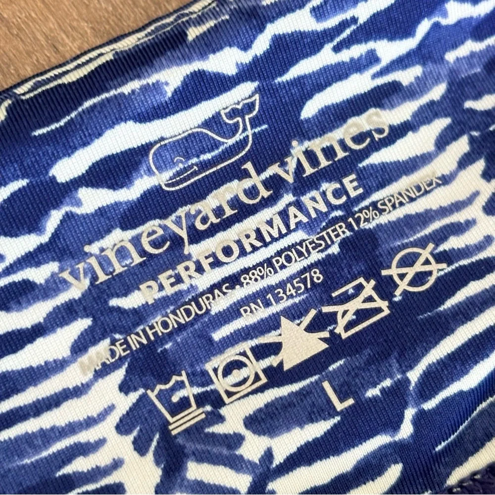 Vineyard Vines Performance Leggings Blue and White Size Large